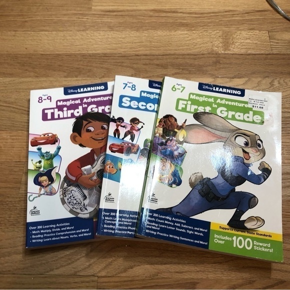 Disney Learning Home School Book Bundle First Second Third Grade NEW Workbooks - Picture 2 of 6